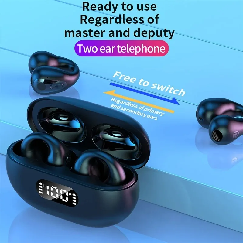 Office Work Tech - New Wireless Headphones Bluetooth 5.3 Bone