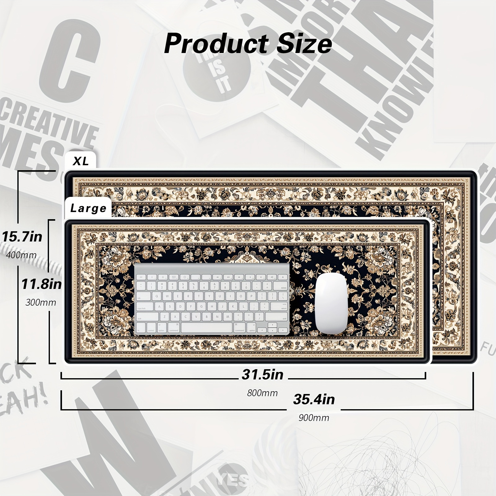 XXL Black Persian mouse pad lo - Office Xp review and price