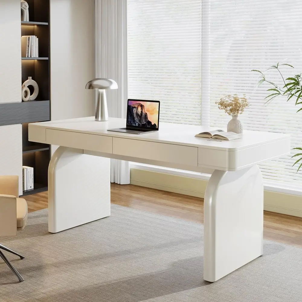 63 Inch Modern White Desk with - Office Xp review and price