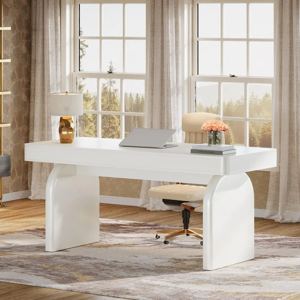 63 Inch Modern White Desk with - Office Xp review and price