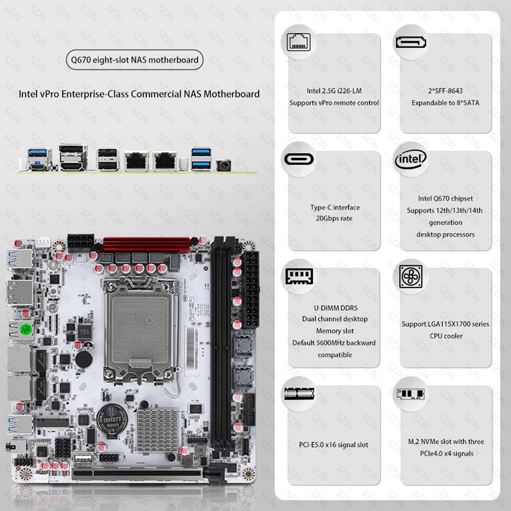 Q670 ITX NAS Motherboard Kit,  - Office Tech Typing review and price