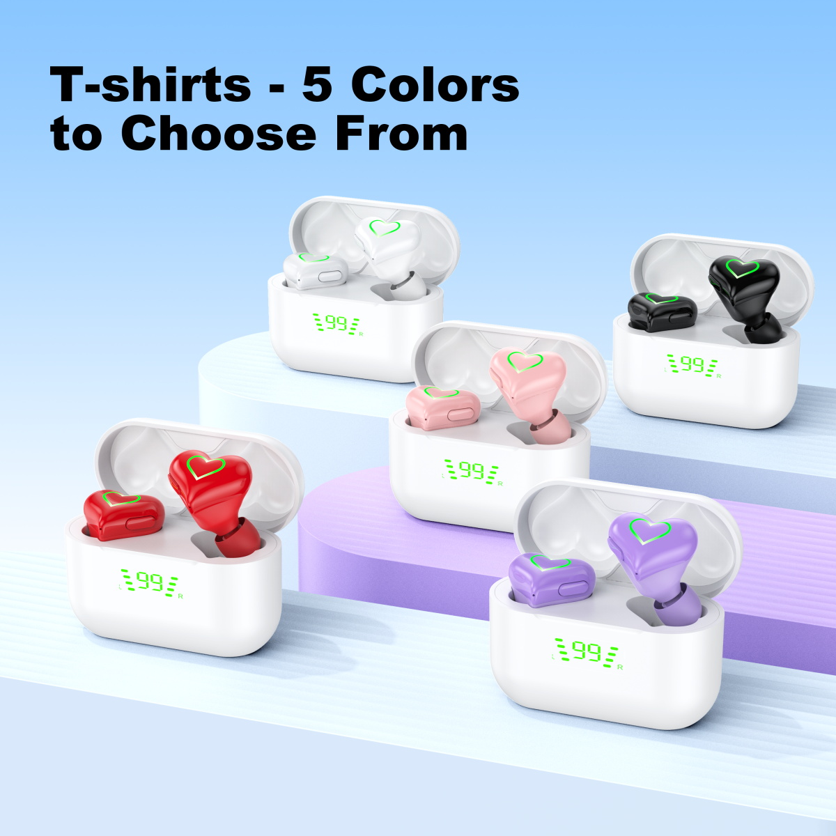 New heart shaped wireless blue - Office Work Tech review and price
